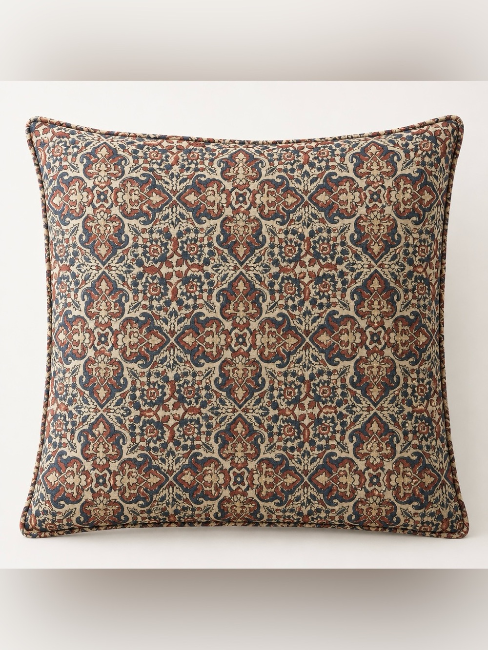 Pottery Barn Medallion Floral Tile Pillow Cover.